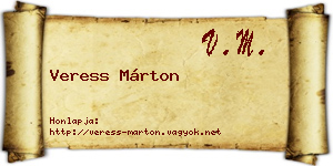 Veress Márton névjegykártya